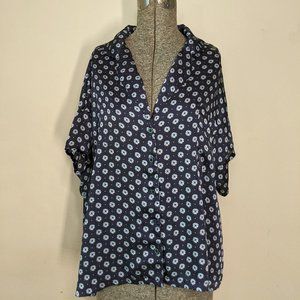 Forever 21 Blue/Navy Flower Pijama Top